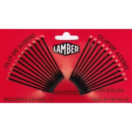 Clip Lamber Negras( Unid. Venta 6 Cartones)